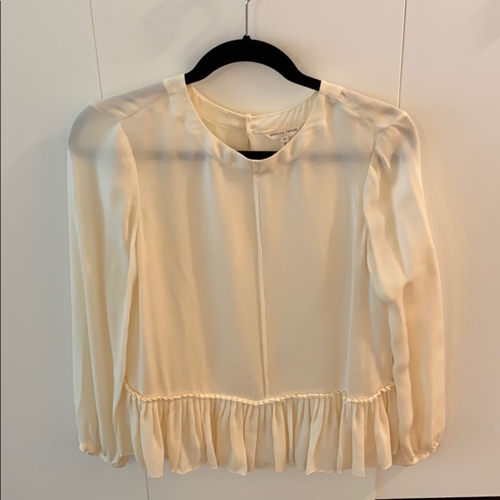 Rebecca Taylor flounce silk shirt